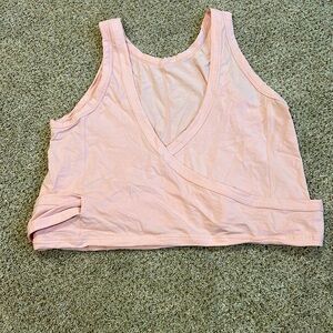 Lululemon soft pink crop wrap around
